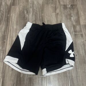 Under Armour boys Athletic Shorts in Black and White